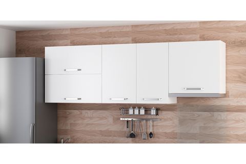 MİNAR 225 CM MUTFAK DOLABI BEYAZ 225-B4-ÜST MODÜL