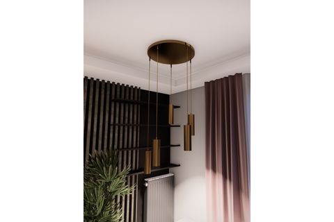 ZENYA BEŞLİ SARKIT AVİZE, ESKİTME METAL