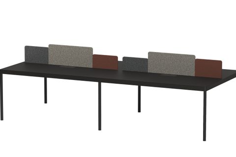 LESS DÖRTLÜ ÇALIŞMA OFİS MASASI, SİYAH, 280 CM