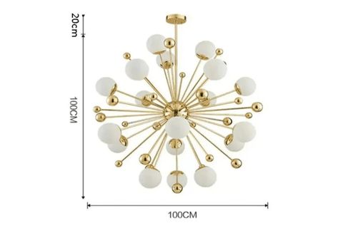 VİNNER DUYLU METAL AVİZE, GOLD, 27X12