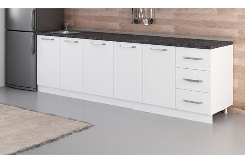 MİNAR 275 CM MUTFAK DOLABI BEYAZ 275-B1-ALT MODÜL