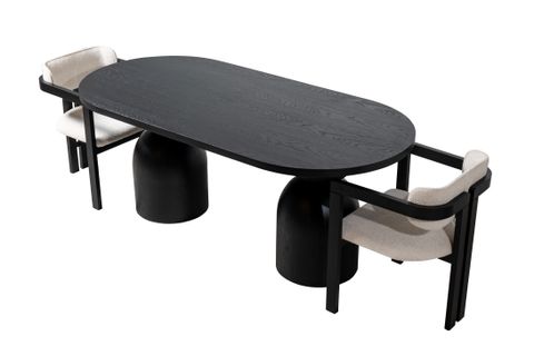 BONNY AHŞAP KAPLAMALI MDF YEMEK MASASI