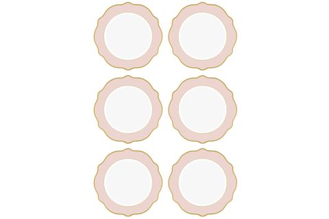 THE MİA JASWELY SERVİS TABAĞI 6 PARÇA PEMBE 27 CM