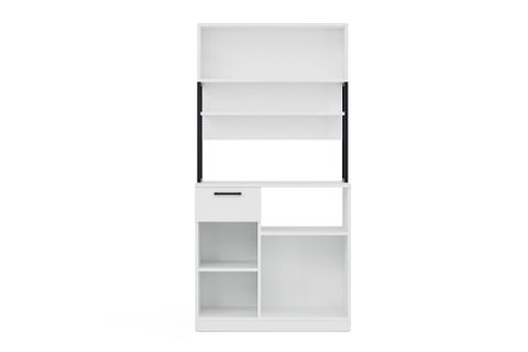 LAVO ÇEKMECELİ ÇOK AMAÇLI KAHVE KÖŞESİ DOLABI, BEYAZ, 4 KAPAKLI
