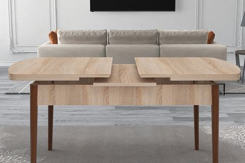 LÜX AÇILIR MASA VE SANDALYE TAKIMI, MEŞE  GRİ, 130X80