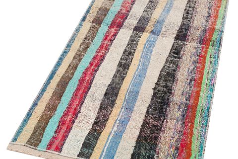 MUTEŞEM EL DOKUMA ÇİZGİLI VINTAGE KİLİM 80X150