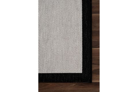 FRESCO SOFT GRİ SİYAH YIKANABİLİR HALI A3936A, 140X200
