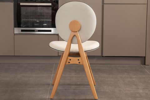 TOUCH BENCHLİ İSKANDİNAV MASA TAKIMI, MEŞE KREM, 4 SANDALYE 1 BENCH, 160X80