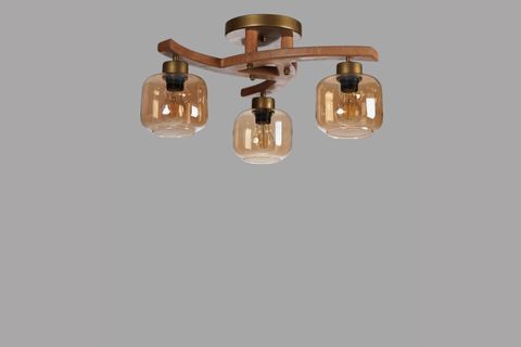 WESTON ÜÇLÜ NATUREL BAL CAMLI PLOFONYER AVİZE