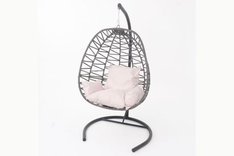 MAKROME TEK KİŞİLİK BAHÇE SALINCAĞI, ANTRASİT KREM