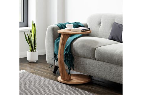 CLEO TEKERLEKLİ C SEHPA TEKERLEKLİ YAN SEHPA, ÇAM