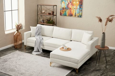 BERLİN SERİSİ L KOLTUK, KREM GOLD, SOL KÖŞE