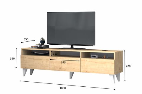 DELUXE TV ÜNİTESİ, MEŞE, 180 CM