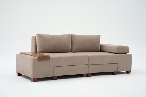 PERENNA YATAKLI ÜÇLÜ KOLTUK ŞÖNİL, CAPPUCCİNO