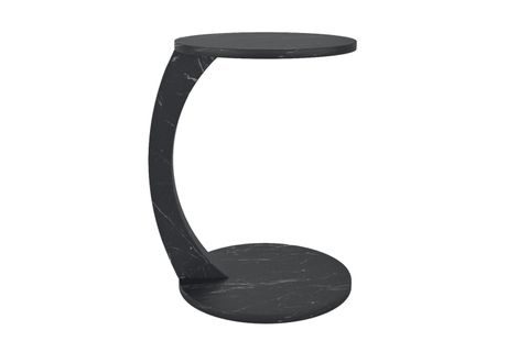 CLEO TEKERLEKLİ C SEHPA TEKERLEKLİ YAN SEHPA, SİYAH