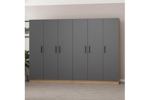 MİNAR KALE GARDIROP 288, 6 BÖLMELİ