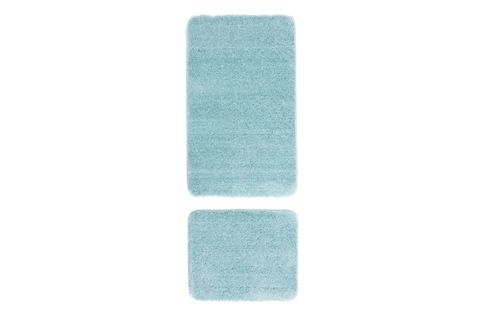 MİNO KAYDIRMAZ TABAN İKİLİ BANYO PASPASI, TURKUAZ, 60X100-50X60