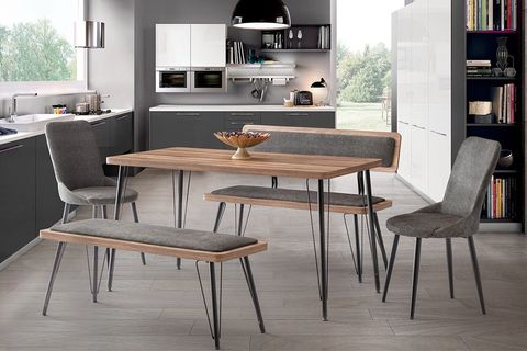 Takım İçeriği: 1 adet masa, 1 adet bank, 1 adet sırtlı bank, 2 adet sandalye