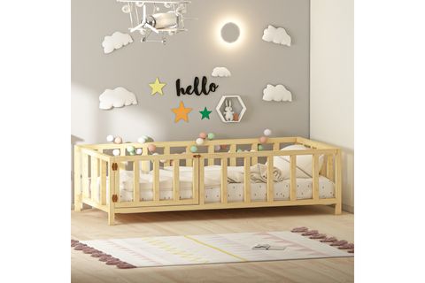 GİVAYO WOOD'S TROY MONTESSORİ KAPILI KARYOLA, ÇAM, 90X190