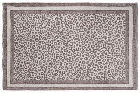 MORETTİ NORDİ LEOPAR DESENLİ MAKİNE DOKUMA HALI, GRİ, 77X150