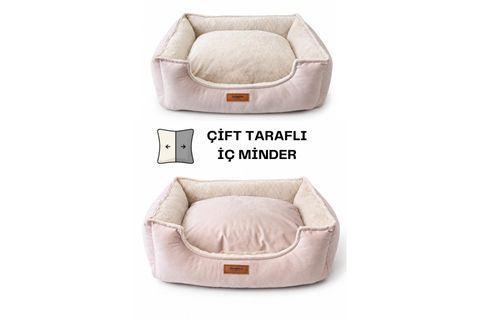 DREAMY NEST BED, A.PEMBE KREM, XL BEDEN, 75X95X22 CM