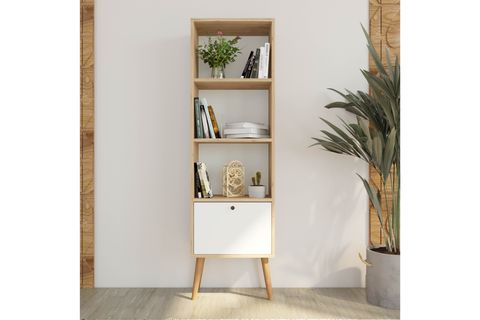 BİMOSSA JANUS KİTAPLIK, CEVİZ BEYAZ, W5020