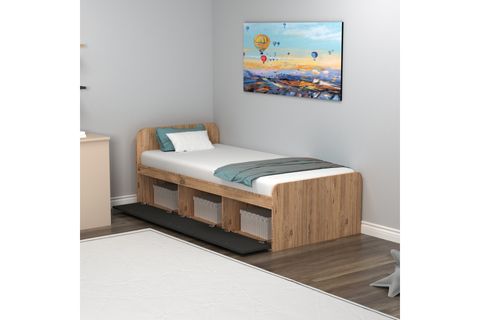 ARNETTİ AKSER GENÇ ODASI TAKIMI, ATLANTİK ÇAM ANTRASİT, 6 KAPAKLI