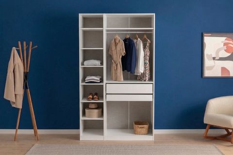 LUNA NOX GARDIROP, AÇIK GRİ PANJUR, 3 KAPAKLI