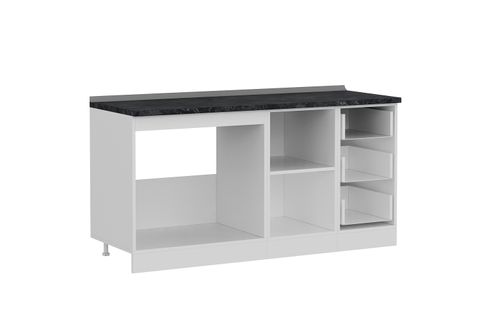 MİNAR 165 CM MUTFAK DOLABI BEYAZ DORE 165-D1-ALT MODÜL