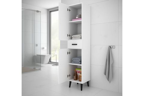 ALESTA ÇOK AMAÇLI BANYO DOLABI, BEYAZ, 2 KAPAKLI