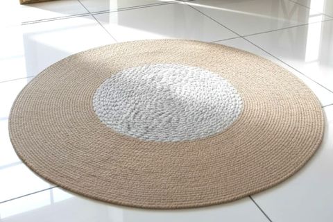 ATLAS YUVARLAK MODEL HALI, NATURAL TAŞ GRİ, 100 CM