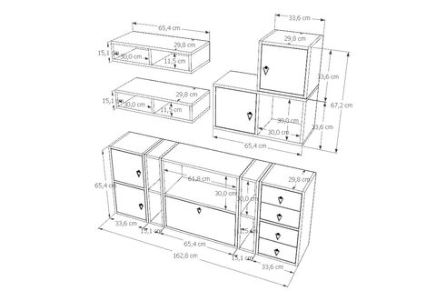 BK ÇOK AMAÇLI DOLAP, 4 KAPAK 1 DÜŞER KAPAKLI, KBR
