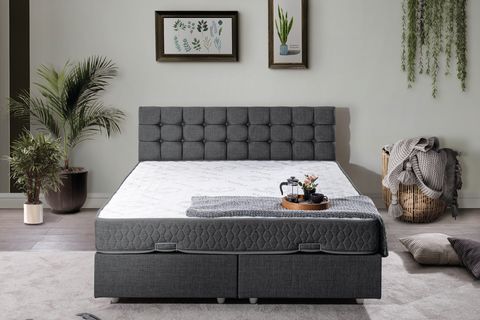 VENEDİK BAZA BAŞLIK LETTO YATAK SETİ, ANTRASİT, 160X200