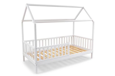 NATURKİDZ PINE MONTESSORI ÇATILI KARYOLA, BEYAZ, 90X190