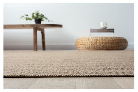 QUEEN SERİSİ JÜT HASIR GÖRÜNÜMLÜ DOKUMA MAKİNE HALISI, KAHVE, 80X200, 671