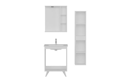 NİKA BANYO DOLABI 65CM AY2K 1K1A ETJ BOY BEYAZ ANTRASİT
