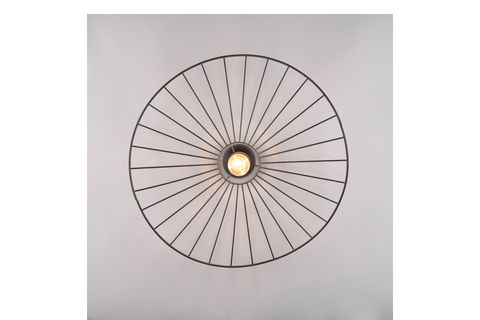 ZEYNEP ENDÜSTRİYEL SİYAH KAFES AVİZE, 50 CM ÇAP