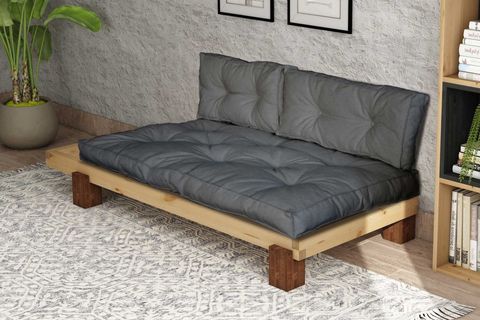 WOODESK ARİN MASİF AHŞAP SEDİR, NATURAL-GRİ RENK
