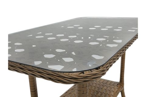 MOVA RATTAN İKİLİ BAHÇE MOBİLYASI, KOYU KAHVE