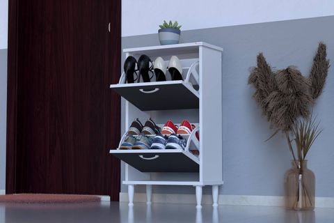 UMAY AYAKLI 52 CM 2 DÜŞER KAPAKLI AYAKKABILIK, ANTRASİT