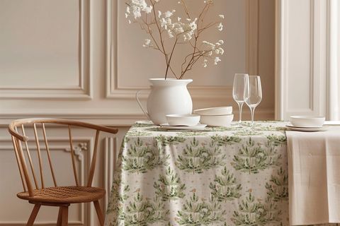 ZARİF ÇAM PAMUK MASA ÖRTÜSÜ, 150X200 CM