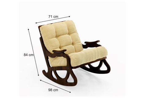 COZY SALLANAN SANDALYE VE TV KOLTUĞU, SARI CEVİZ