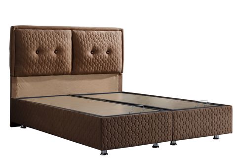 VECTRA BAZA BAŞLIK VE DELÜX YATAK SETİ, KAHVERENGİ, 160X200