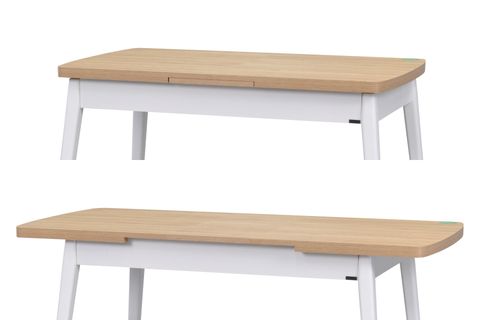 AVANOS AHŞAP AYAK AÇILIR KAPANIR MDF MUTFAK MASASI, 70X120+30 CM, NATUREL BEYAZ