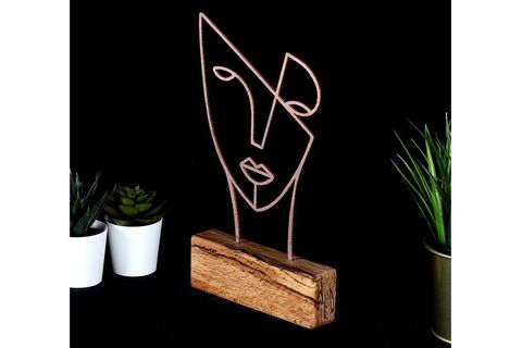 DEKORATİF OBJE MASK BRONZ