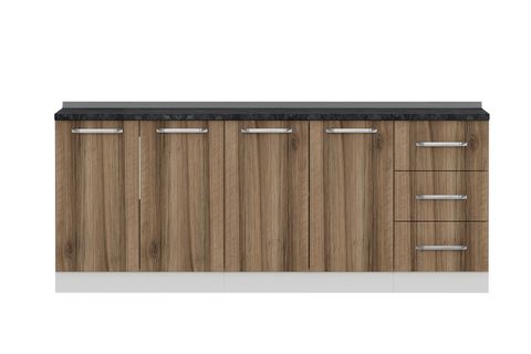 MİNAR 205 CM MUTFAK DOLABI BEYAZ DORE 205-D1-ALT MODÜL