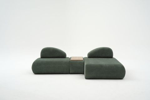 LİVA KÖŞE KOLTUK, UZANMALI SEHPALI, YEŞİL