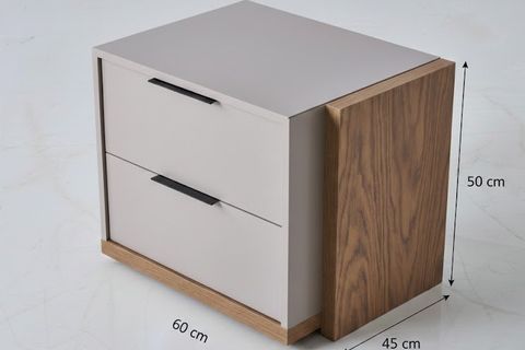 RENATA MODERN KOMODİN, MEŞE, VİZON GRİ