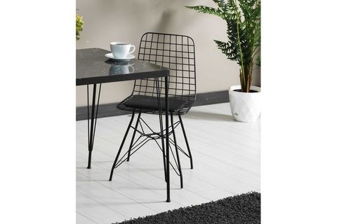AZRA MASA SANDALYE TAKIMI, SİYAH, 70X70