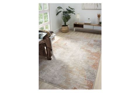 VİNTAGE ESKİTME DESENLİ DOKUMA MAKİNE HALISI, TERRA, 100X300, 10206